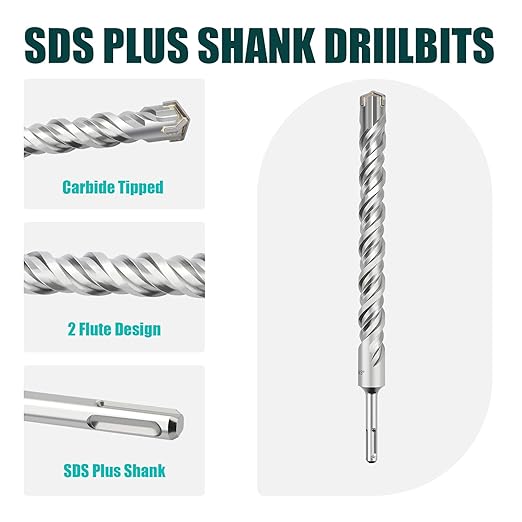 1-3/16 inch x 23.6 inch (30x600mm) SDS Plus Rotary Hammer Drill Bit, Concrete Drill Bit for Concrete, Brick, Cement and Stone, Length (Length : 600mm / 23.6 inch, 1-3/16 inch （ 30mm)