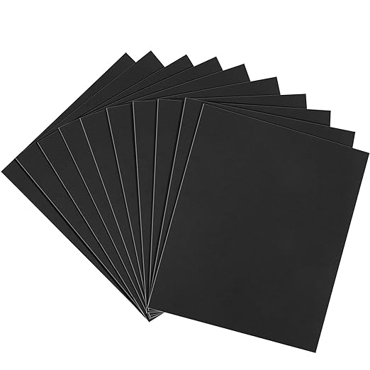 800 Grit Sandpaper, 9 x 11 Inch Wet Dry Sand Paper Hand Abrasive Sanding Sheets for Wood Metal Automotive Sanding and Polishing, Fine - 10 Sheets