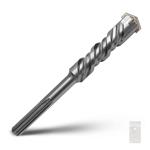 1-1/4 x 10 inch SDS Max Rotary Hammer Drill Bit, 32x260mm Carbide Tip Masonry Drill Bit,Concrete Drill Bit for Masonry, Brick, Stone, Concrete (Length :260mm / 10 inch, 32mm (1-1/4 in) Diameter)