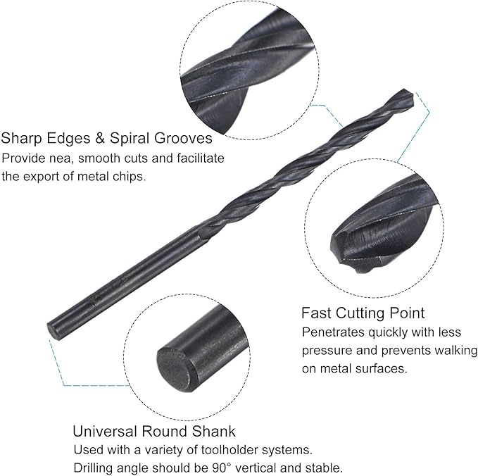 uxcell Tap and Drill Bit Set, 8-32 UNC Thread Tap & 9/64" Black Oxide Twist Drill Bit, Straight Flute Tap Tapping Threading Repair Tool Kit