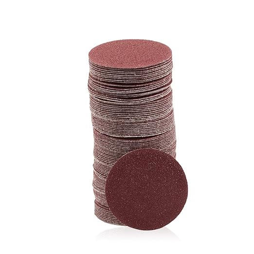SPEEDWOX 100pcs Sanding Discs 2 inch Sandpaper 100 Grit Hook and Loop Sanding Discs for Sanders Drill Grinder Rotary Tools Attachment Woodworking Wood Auto, No Hole