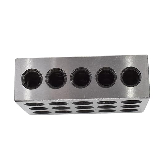 1 Pair of 1-2-3 Blocks Matched Pair with 23 Holes Precision Machinist Milling 0.0002 in Fit for Milling Machine Jig
