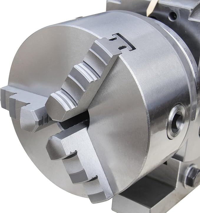 KAKA INDUSTRIAL Dividing Head 5 inch 3-Jaw Chuck, MT2 Tailstock and Dividing Plates | Milling Machine Indexing Attachment for Precision Gear Cutting BS-0