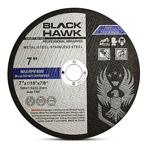 BHA Metal and Stainless Steel Cut Off Wheels for Angle Grinders, 7??x 1/16??x 7/8??- 25 Pack