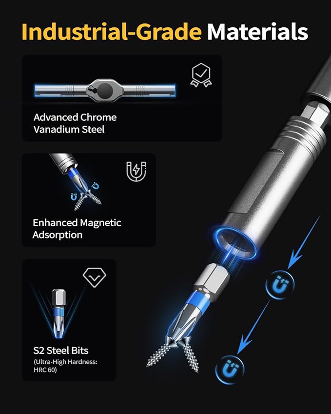 42 in 1 Magnetic Ratchet Screwdriver Set,Multi Bit Ratcheting Screw Driver kit,Precision Precision Screwdriver Case,Portable Compact Tool Kit for Home Repairs, Electronics,Furniture,Bicycle