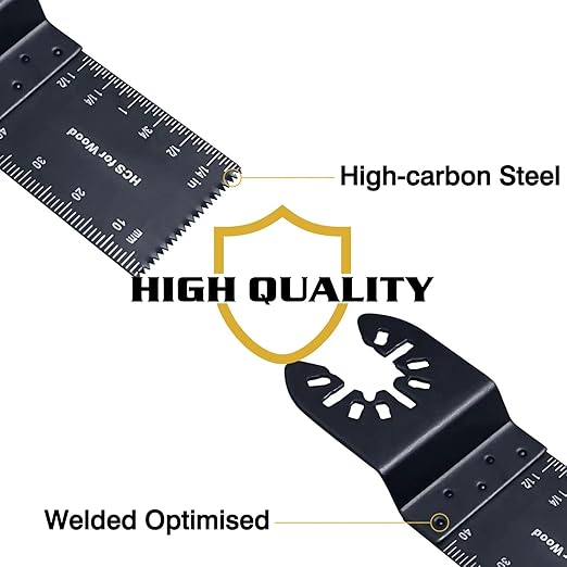 50Pcs Oscillating Tool Blades Professional Universal Oscillating Saw Blades Wood Multitool Blades Compatible with Dewalt, Milwaukee, Ryobi, Rockwell, Bosch