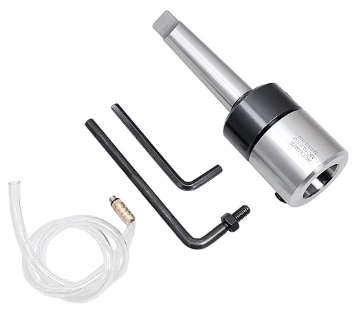 Accusize Industrial Tools Annular Cutter Arbor, Mt3 to 1-1/4'' Weldon Shank with Coolant System for Drill-Use Annular Cutters, Mc10-0332
