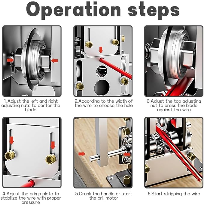 Automatic Copper Wire Stripper Machine, Pelador de Cable Electrico, Drill Powered, Wire Stripper Machine, Maquina Peladora de Cable - Efficiently Strip Cables from 1-25mm with Ease