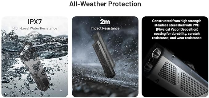 Nitecore EDC17 3-in-1 Flashlight – 1500 Lumens Powerful LED, UV Inspection Light & Green Beam, Slim Stainless Steel Flat Body, USB-C Rechargeable, Waterproof EDC for Work & Outdoor Use, with NSticker