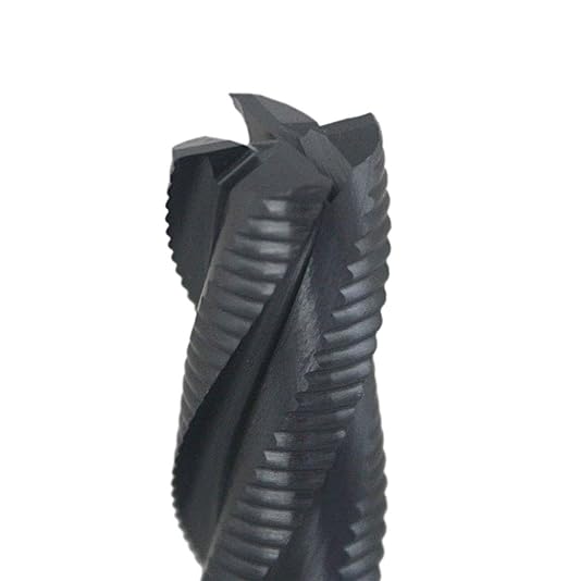 Accusize Industrial Tools 1/2'' Fine Tooth M42 8% Cobalt Tialn Roughing End Mill, 1/2'' Shk Dia, 1-1/4'' Flute Length, 3-1/4'' Oal, 4 Flute, 1104-0012