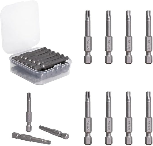 18pcs T25 Impact Driver Bits 50mm Impact Bit 1/4" Hex Shank S2 Drill Screwdriver Bit for Electronics Appliances and Automotive Repair