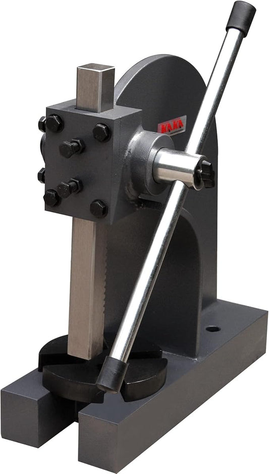 KAKA INDUSTRIAL Arbor Press, 0.5 Ton Manual Arbor Press, Adjustable Height up to 3.5 in, Steel Plate Welded Body, Portable Hand Press AP-1/2 for Riveting, Punching and Bearing Installation