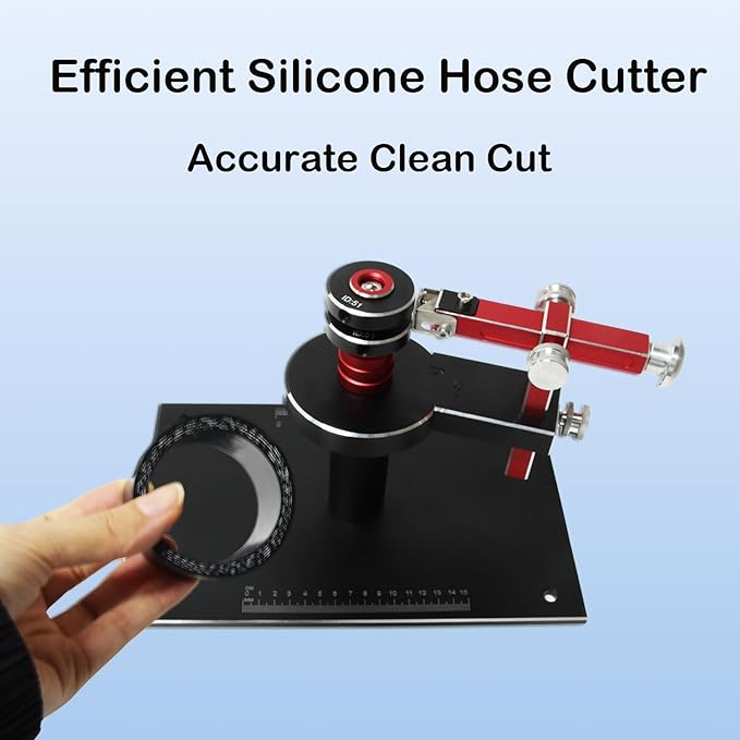 Silicone Tube Cutter,ID1.5"竊?8mm竊됵펽1.75"(45mm)竊?"(51mm),2.25"(57mm)竊?.5"(63mm)竊?"(76mm) Silicone Tube Cutting Machine, Metal Silicone Pipe Cutter竊똕ilicone Hose Cutter Tool (Black)