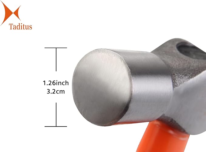 2-pack Hammer Set, TPR Ball Peen Hammer 32OZ, TPR Curved Claw Hammer 26OZ