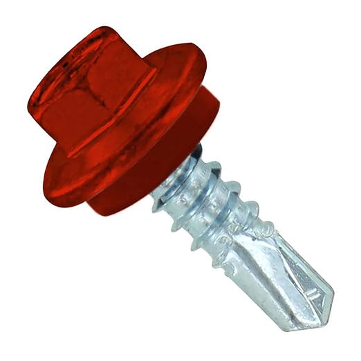 Fasteners Plus ST Fastening #12 x 3/4" Maxx Steelbinder Metal Roofing Screws Metal-to-Metal Rustic Red (Pack of 250)