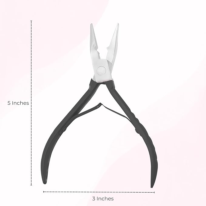 SIVOTE Professional Hair Extension Pliers & Bead Extension Tool Kit ??Stainless Steel Hair Pliers for Bead Extensions, Microlink Tool Kit, & Loop Threader for Micro Beads Hair Extensions Kit Black