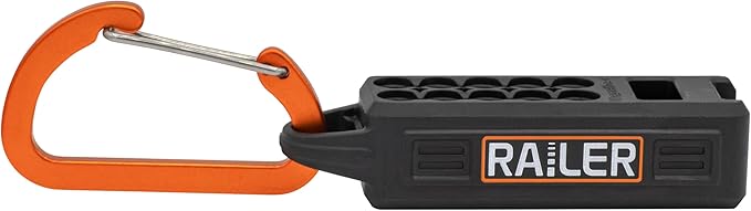 Screwdriver Magnetizer Bit Holder Organizer ??Railer 10-Hole Magnetizer/Demagnetizer Bit Organizer Holder with Carabiner