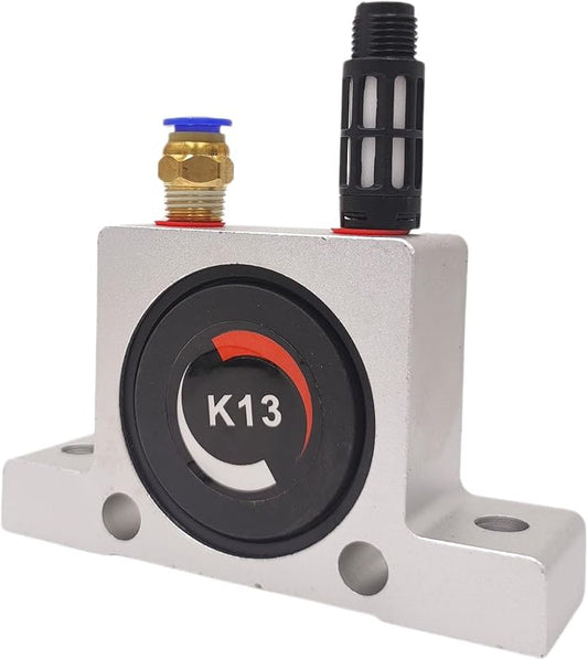 New K 1/4'' K13 Thread Pneumatic Vibrator Power Concrete Vibrator Ball Type Aluminum Alloy Air Turbine Oscillator with Silencer