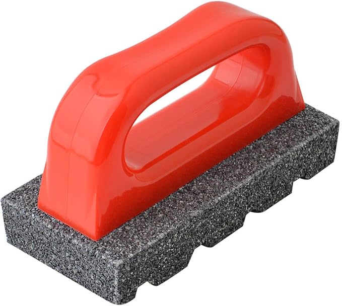 Gunpla Masonry Rubbing Brick, Red Rub Brick with Plastic Handle Fluted 20-Grit Smoothing Cleaning Removing Marks Tool