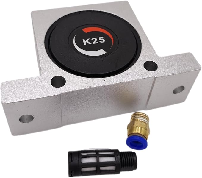 K 1/4'' K25 Thread Pneumatic Vibrator Power Concrete Vibrator Ball Type Aluminum Alloy Air Turbine Oscillator with Silencer