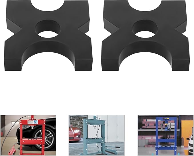 Arbor Press Plate, 20/32 Ton H Frame Hydraulic Shop Press Plate with 4 Slots, 2pcs Shop Metal Press Plates for All Models of 44092.45 lbs and 70547.92 lbs Presses 1" X 5" X 5" (1 Pair)