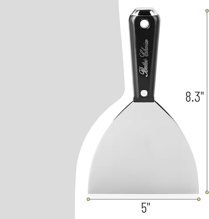 Bates- Putty Knife, 5 Inch, Carbon Steel, Flexible, Metal Scraper, Drywall Spackle Knife, Metal Paint Scraper Tool, Putty Knife Scraper, Wall Scraper, Metal Putty Knife, Drywall Putty Knife