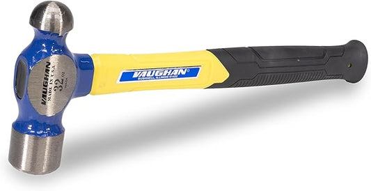 VAUGHAN Ball Pein Hammer, 32 oz, Fiberglass handle, American high carbon steel, FS432, VN16510