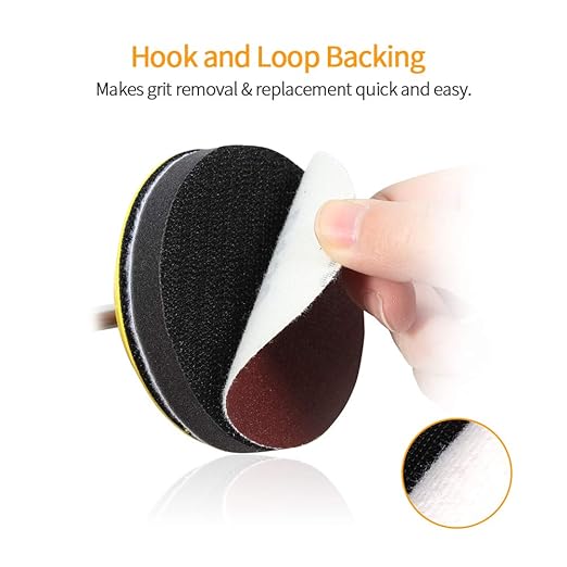 SPEEDWOX 100pc 3 Inch Sanding Discs Hook and Loop Sandpaper 120 Grit Sander Disc Sanding for Drill Grinder Rotary Tools No Hole