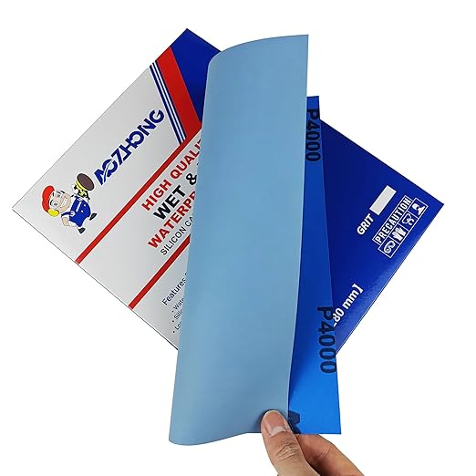 4000 Grit Sand Paper, 9 x 11 Inch, 25 Pcs Wet Dry Sandpaper Sheets, Silicon Carbide for Wood, Metal, Automotive Sanding and Polishing, Waterproof and Durable