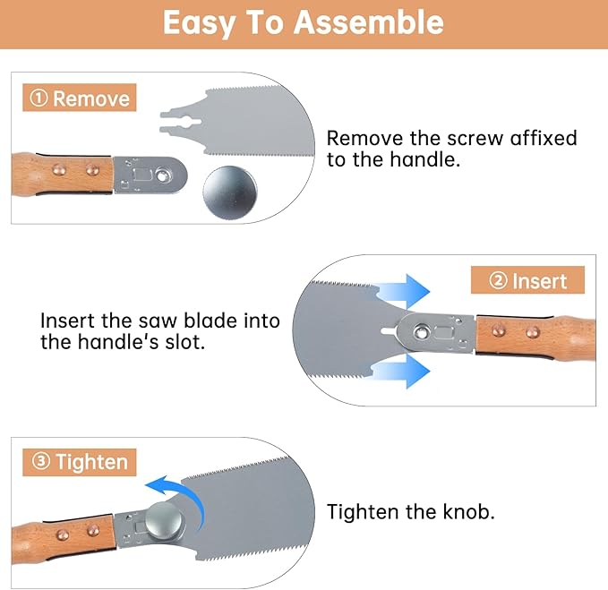 Japanese Pull Saw of Double Edge,10 Inch Hand Saw of 6-10/18 TPI Gradient Teeth, SK5 Flexible Replaceable Blades,with Non-Slip Bamboo Knot wooden Handle,Woodworking Tool for Hardwood & Softwood.