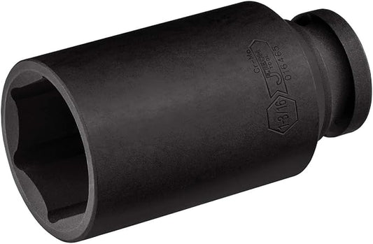 Jetech 1/2 Inch Drive 1-3/16 Inch Deep Impact Socket, Made with Heat-Treated Chrome Molybdenum Alloy Steel, 6-Point Design, SAE