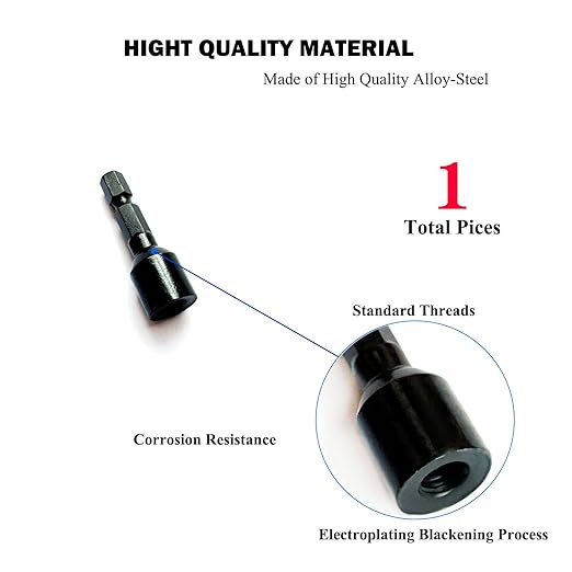 1/4"-20 Hanger Bolt Driver Double Headed Wood Screws Fully All Threaded Rod Threaded Insert Hexagon Head Drill Driver Bits
