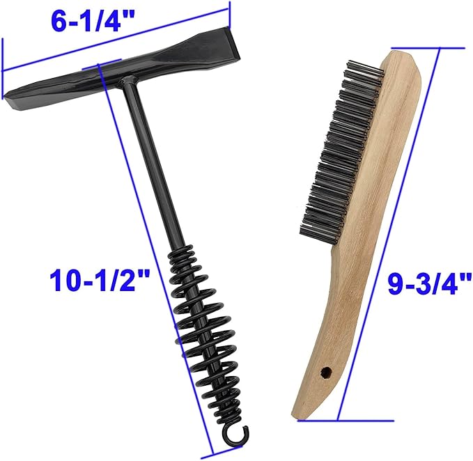 Welding Chipping Hammer with Coil Spring Handle,10.5",Cross Chisel and Vertical Chisel