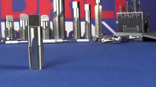 Drill America Plumber's Tool Kit, Drill, Tap and Die Kit, 10-Piece Tool Set with 3 NPT Tap and Drill Bits, 3 NPT Hex Dies (1/2?? 3/4", 1??, 4oz Tap Magic Cutting Fluid with Storage Bag, KMZPLUM12