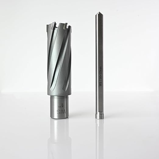 Wind Speed Carbide-Tipped Annular Cutter 1" Diameter x 2" Depth with Weldon Shank, High Precision Mag Drill Bit for Magnetic Drill Press, for Hard Material, Stainless Steel, Cast Iron, CT-500