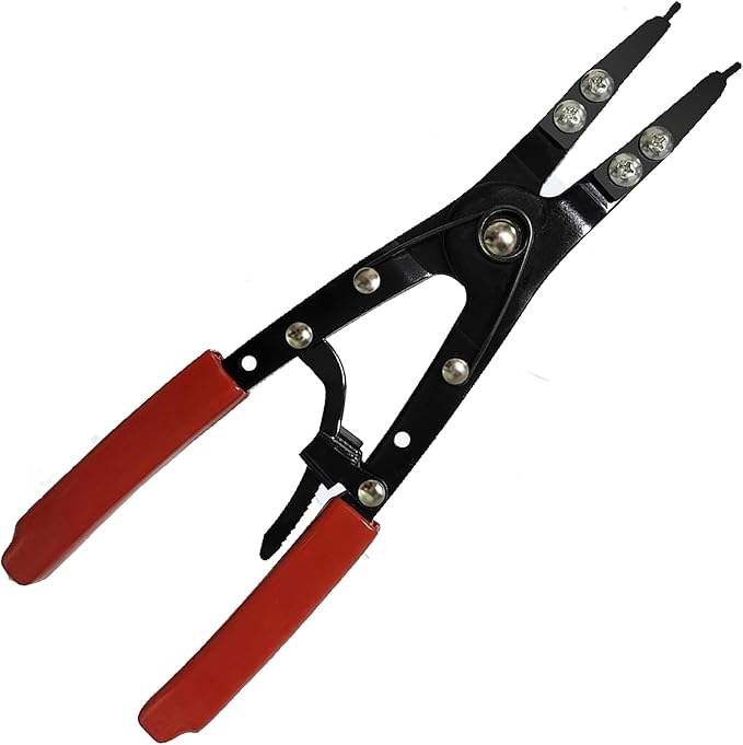 Snap Ring Pliers, 38700 External Heavy Duty Circlip Plier Rigid Automotive Tools Compatible with 2007 and Newer Ford Pickups Anti-slip Snap-ring Installation Removal Kit with Ratchet Locking Design