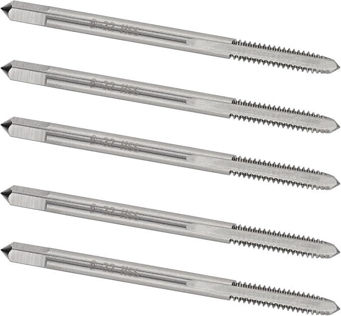Aceteel 5PCS No 10-32 UNF HSS Machine Tap, 10 x 32 UNF Right Hand Thread Tap