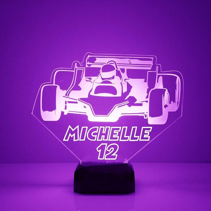 Transportation Custom LED Sign Night Light Lamp with Remote, Light Up Display with Personalized Name or Image, Customized and Made in The USA, Clear Acrylic Design Home Decor with 16 Colors, 4 Modes