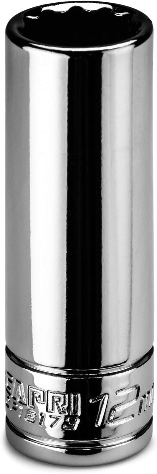 Capri Tools CP16173 12 mm Deep Socket, 1/4 in. Drive, 12-point, Metric