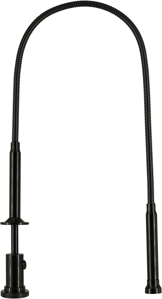 24.4 in Claw Grabber Tool,Bendable Hose Reacher Pickup with LED Light,4 Claw Picking Tool for Garbage Litter Pick Home Sink Drain and Metal Small Items. (Black)
