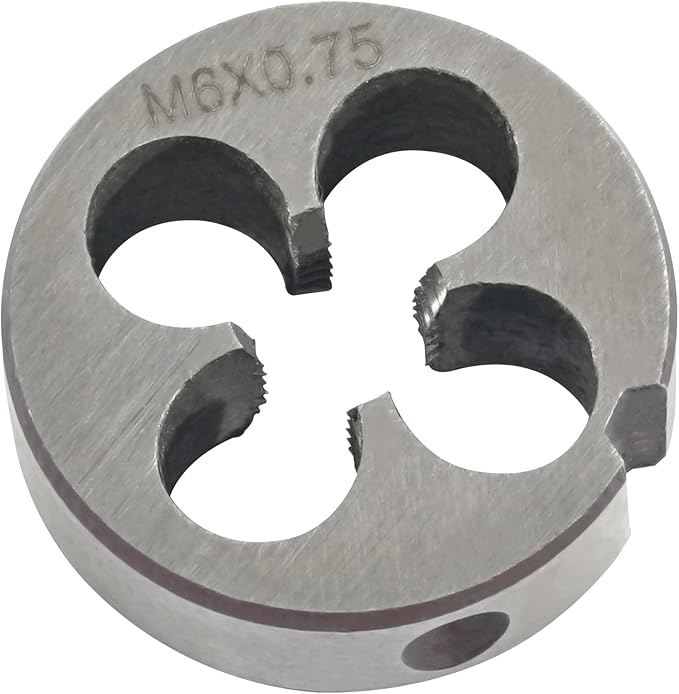 Aceteel M6 x 0.75 Metric Round Die, Machine Thread Die M6 X 0.75mm Right Hand