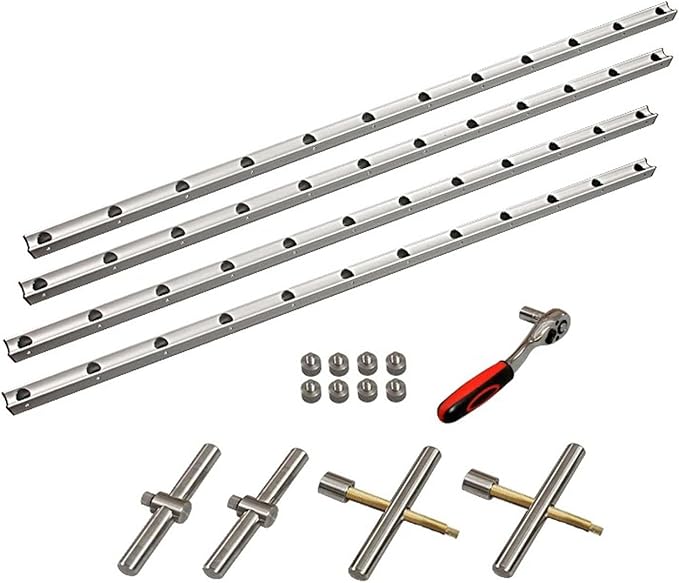 40 Inch Parallel Bar Clamp竊?Pressure Panel Clamps竊똀djustable 4-Way Pressure aluminum alloy Clamps竊똣or Flat Panels & Flush Joints竊똀luminum tools recision Woodworking Projects