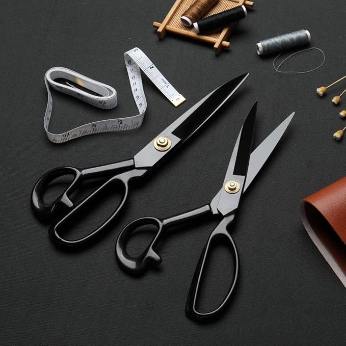 Professional Fabric Scissors, 9 inch Tailor Scissor Heavy Duty - Multi-Purpose Sewing Scissors for Leather Cutting Industrial Sharp Shears Home Office Arts Dressmakers
