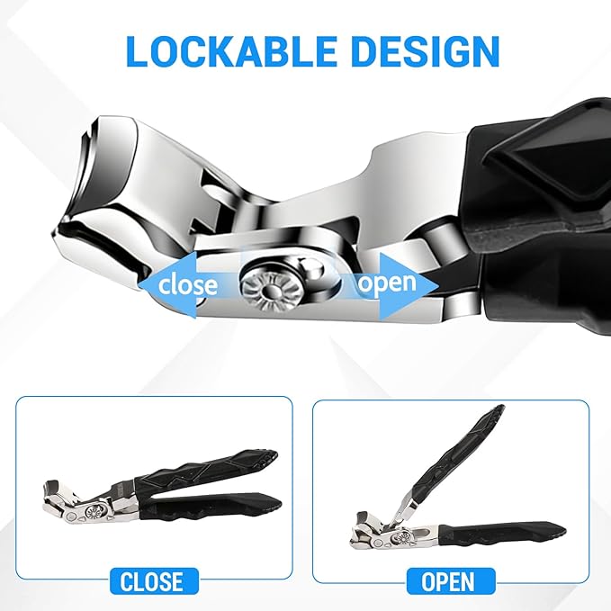 2026 Toenail Clippers for Seniors Thick Toenails, Angled Head Large Toe Nail Clippers for Thick Nails for Men, Heavy Duty Ingrown Toenail Clippers, Long Handle Slanted Nail Clippers Wide Jaw