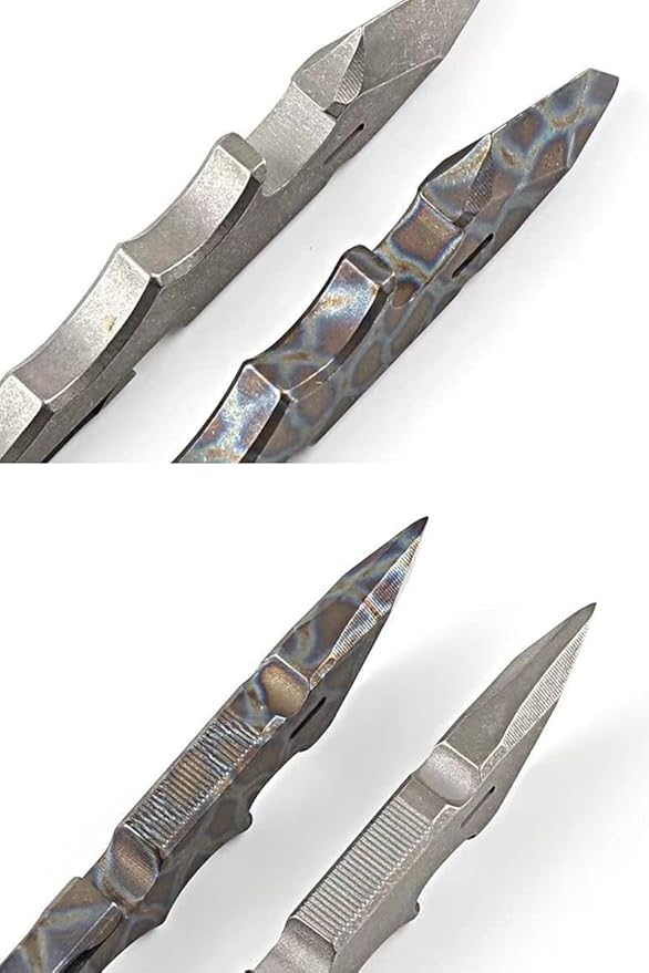 Titanium Pry Bar, Outdoor Multi-functional Pry Bar EDC Tools,Mini Pry Bar with Crowbar, Bottle Opener, Pocket Clip and Lanyard Hole/Grey