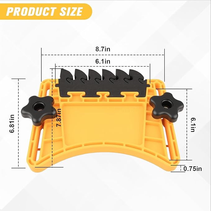 Featherboards for Table Saw, Featherboard Table Saw Safety Accessories to Reduce Kickback for Woodworking, Upgrade EVA Table Saw Featherboard for Table Saw, Band Saws and Router Tables