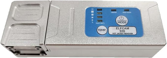 Elfcam - Thermal Fibre Optic Stripper for Ribbon and Simplex Fibre, Two Heating Modes, 8 Total Temperatures, Compatible with 1-56 Core Fibres, with Li Battery