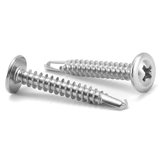 #10 x 1-1/4" Sheet Metal Screws 100PCS 410 Stainless Steel Truss Head Fast Self Tapping Screws by SG TZH