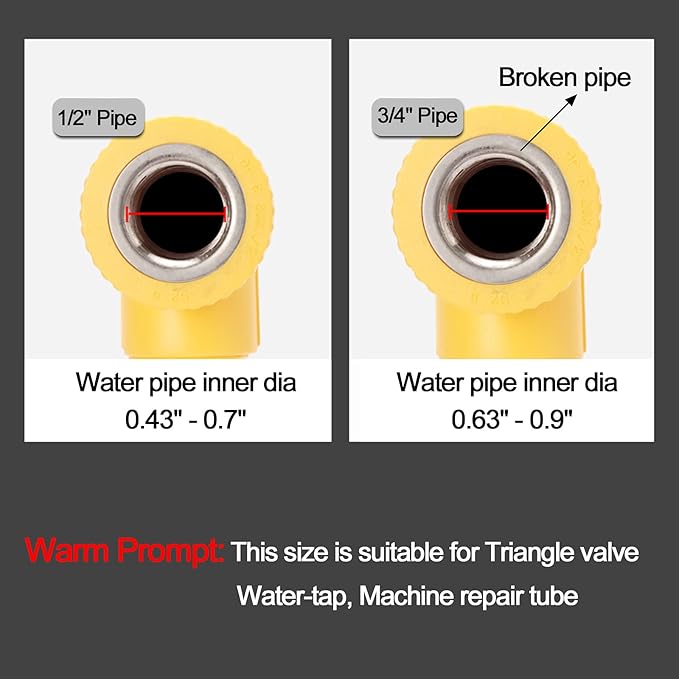 Hakkin 4 Pcs 1/2" - 3/4" Carbon Steel Water Pipe Extractor NPT Taps Set, Water Pipe Triangle Valve Repair Kit, Manual Broken Pipe Remover Thread Repair Tool with Storage Case Bonus a Pipe Seal Tape