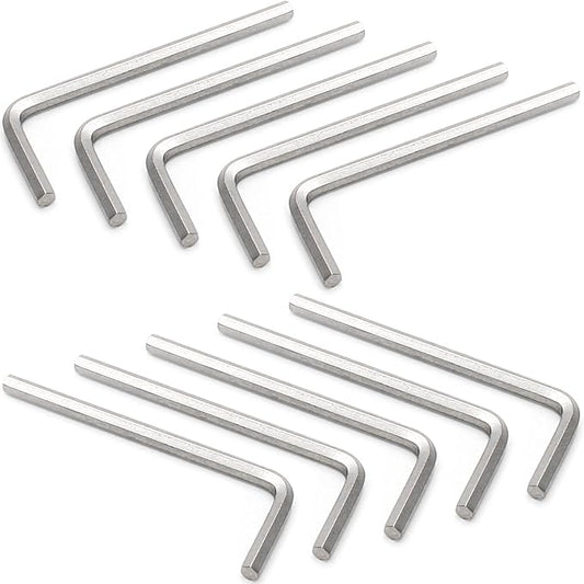 Litoexpe 10 Pieces 5/32" Hex Key Wrench, L Shape Allen Wrench, Chrome Vanadium Steel